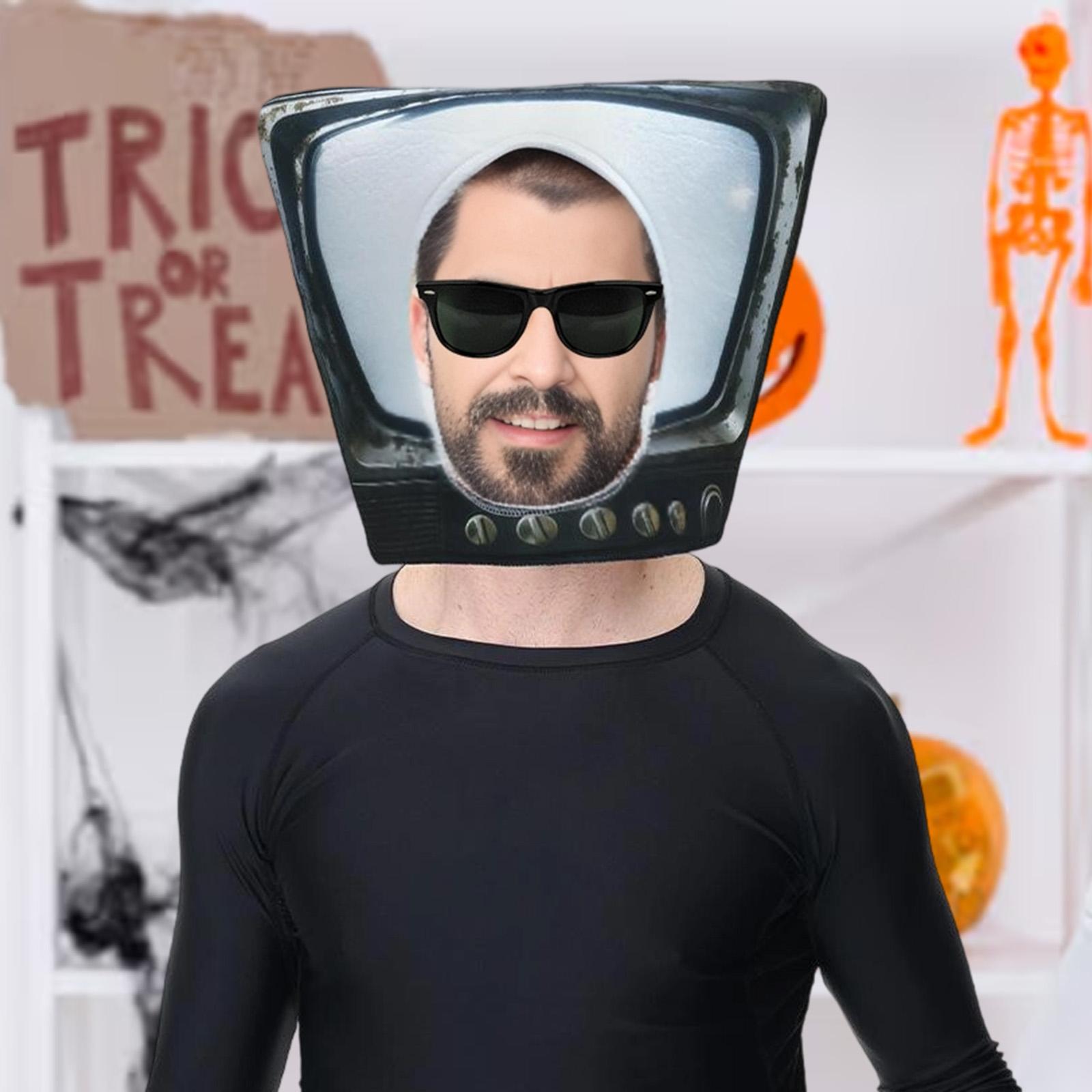Máscara de TV divertida y orig - Cosplay Prop reseña y precio