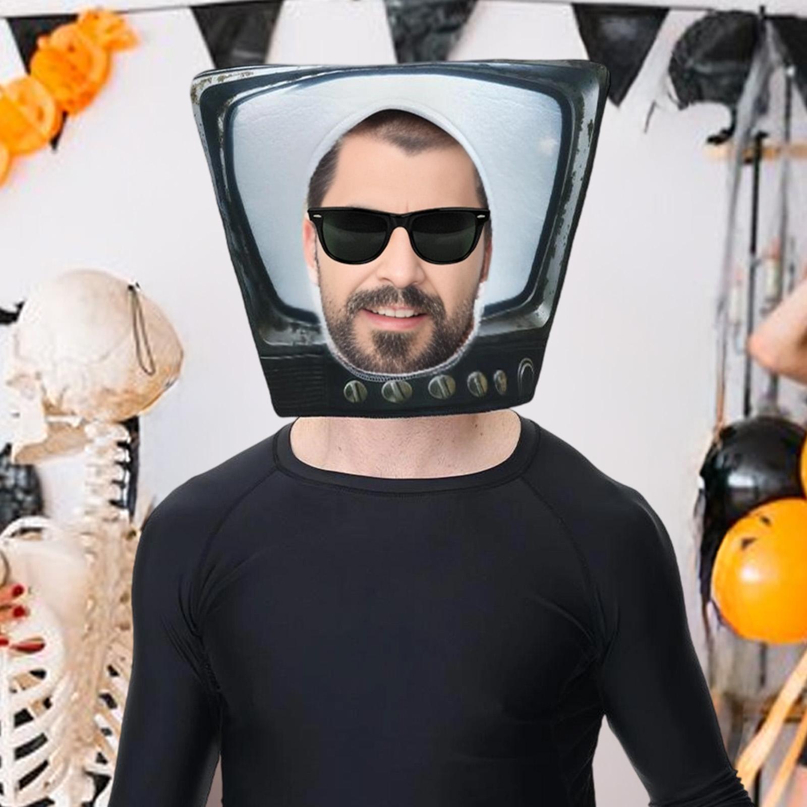 Máscara de TV divertida y orig - Cosplay Prop reseña y precio
